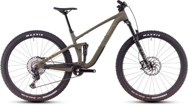 Cube Stereo ONE22 C:62 TM en 29 pouces, VTT de trail carbone tout-suspendu, vue de profil