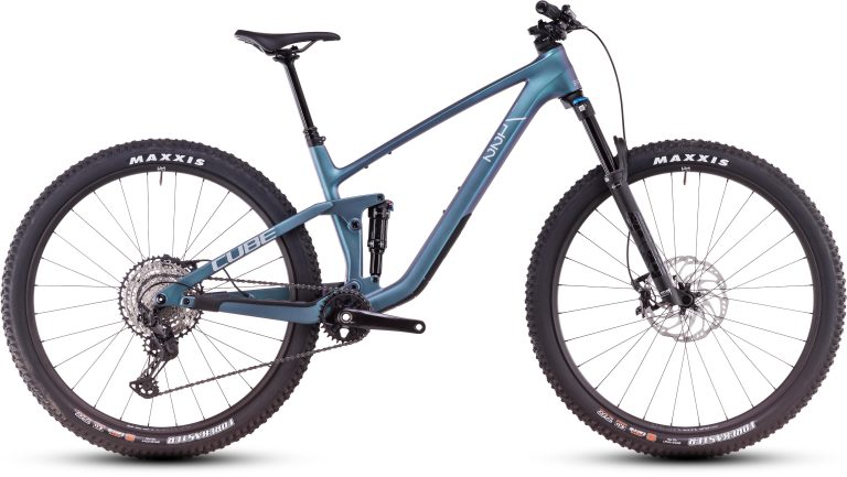 Cube Stereo ONE22 C:62 TM 29 (2025), VTT tout-suspendu carbone de trail, vue de profil