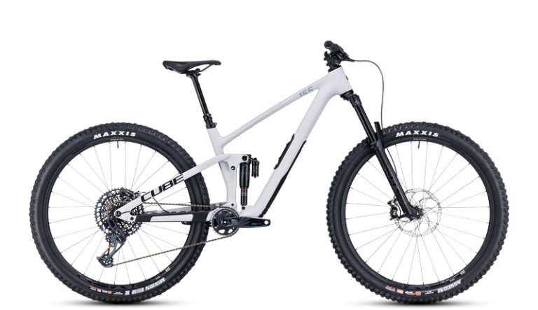 Cube Stereo ONE55 C:62 Race en 29 pouces, VTT d’enduro carbone tout-suspendu, vue de profil
