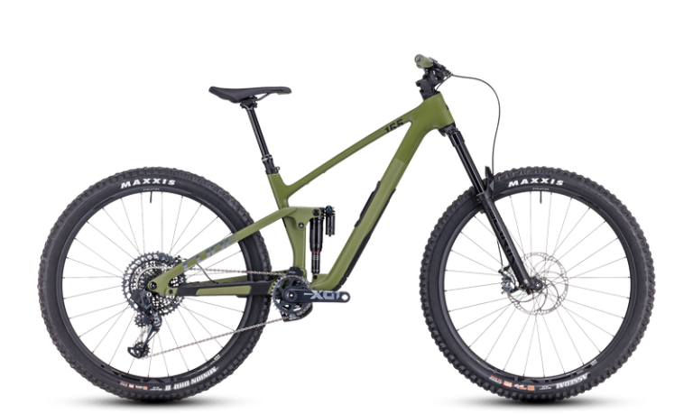Cube Stereo ONE55 C:62 TM en 29 pouces, VTT d’enduro carbone tout-suspendu, vue de profil