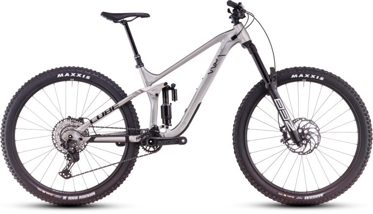 Cube Stereo ONE77 Race 29 (2025), VTT tout-suspendu aluminium d’enduro, vue de profil