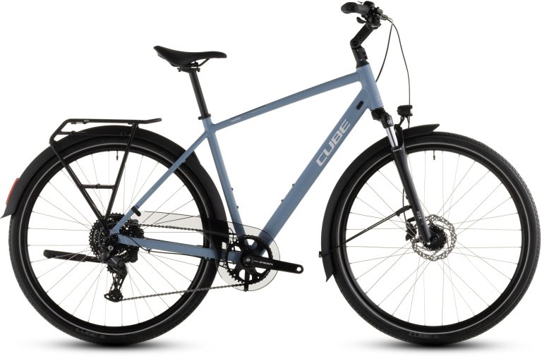 Cube Touring ONE 2026, vélo de trekking sans assistance à fourche suspendue, vue de profil