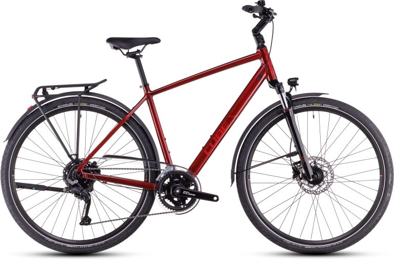 Cube Touring Pro 2025, vélo de trekking sans assistance à pneus Marathon, vue de profil