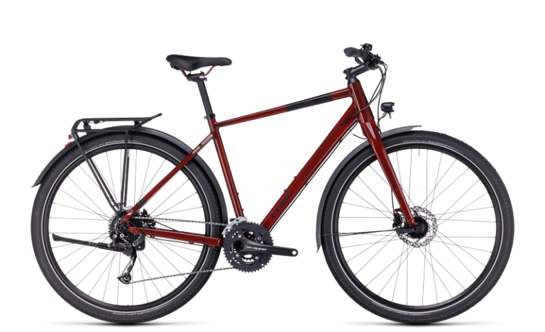 Cube Travel 2024, vélo de trekking 29 pouces à fourche rigide aluminium, vue de profil