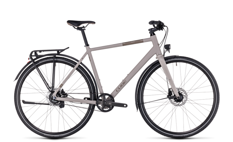Cube Travel EXC 2024, vélo de trekking à courroie Gates et moyeu Alfine, vue de profil
