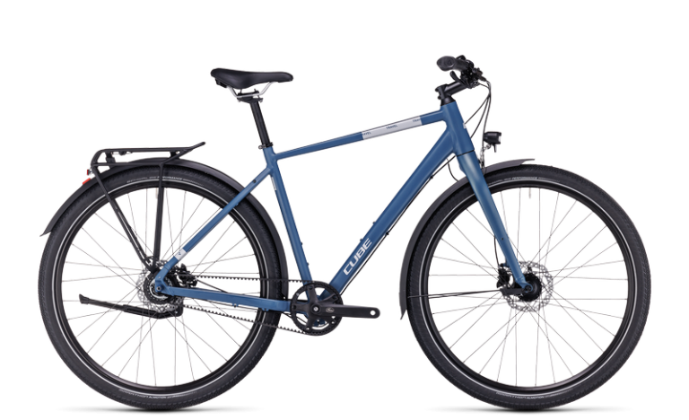 Cube Travel Pro 2024, vélo de trekking 29 pouces à courroie Gates et moyeu Nexus, vue de profil