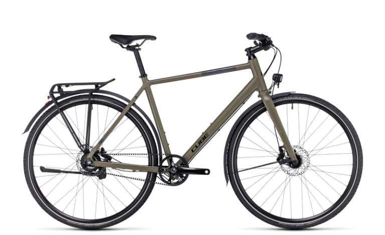 Cube Travel SLX 2024, vélo de trekking à courroie Gates CDX et moyeu Alfine 11 vitesses, vue de profil