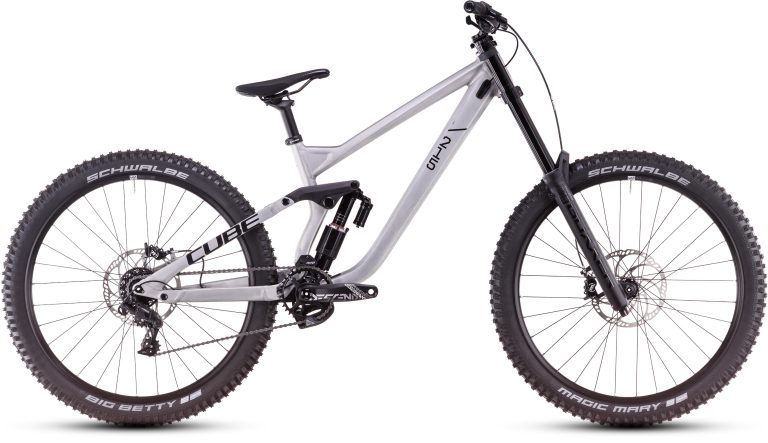 Cube TWO15 Pro 27.5 en coloris rawmetal´n´black, VTT de descente aluminium à fourche RockShox Boxxer