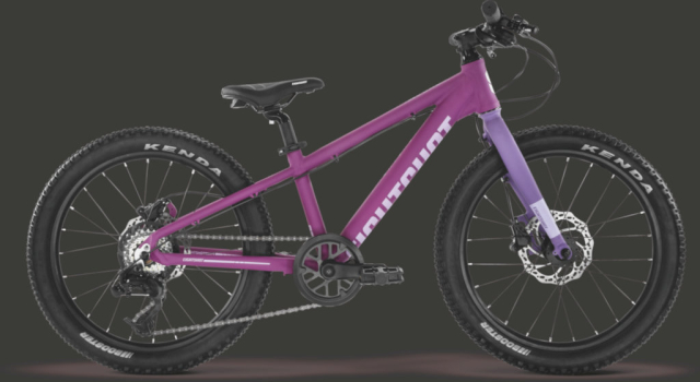 Eightshot COADY 20 SL DISC violet plat, vélo enfant 20 pouces à freins à disque hydrauliques, vue de profil