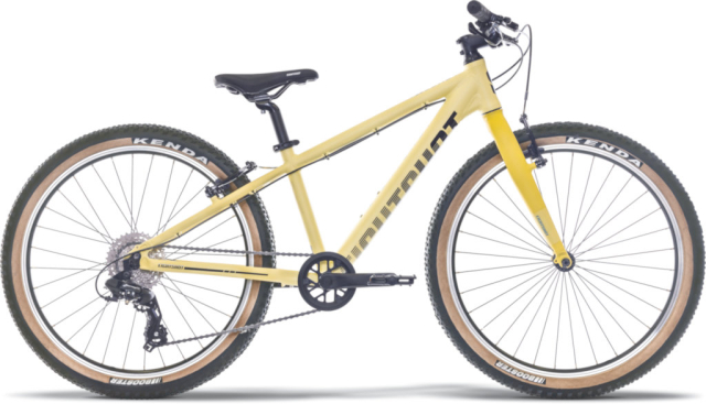 Eightshot COADY 24 SL citron, vélo enfant 24 pouces à fourche rigide et freins V-brake, vue de profil