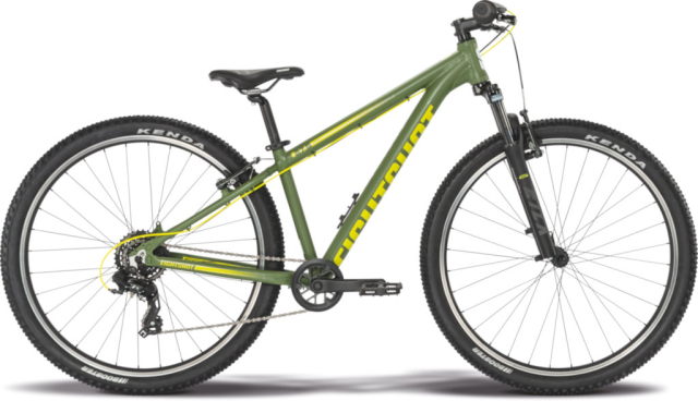 Eightshot COADY 27.5 FS vert, VTT enfant 27,5 pouces à fourche suspendue et freins V-brake, vue de profil