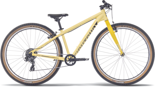 Eightshot COADY 27.5 SL citron, vélo enfant 27,5 pouces à fourche rigide et freins V-brake, vue de profil