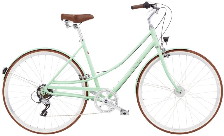 Electra Loft 7D 2019, vélo de ville à cadre bas et selle rétro, vue de profil