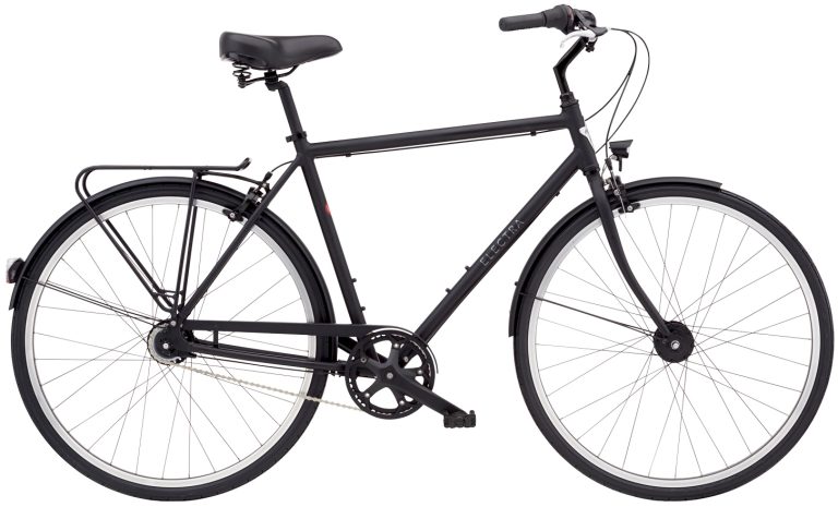 Electra Loft 7i EQ 2019, vélo de ville noir mat à moyeu Nexus 7 vitesses, vue de profil