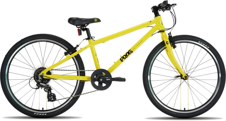 Frog Bikes Frog 62 Jaune Tour de France, vélo enfant à cintre plat en 24 pouces, vue de profil