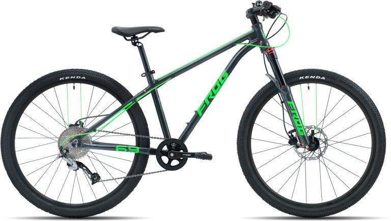 Frog Bikes Frog MTB 69, VTT enfant en 26 pouces à fourche suspendue, vue de profil