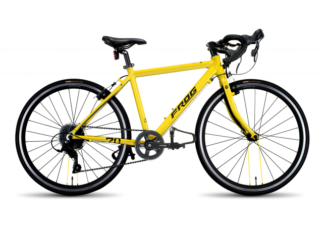 Frog Bikes Frog Road 70 Jaune Tour de France, vélo de route enfant en 26 pouces, vue de profil