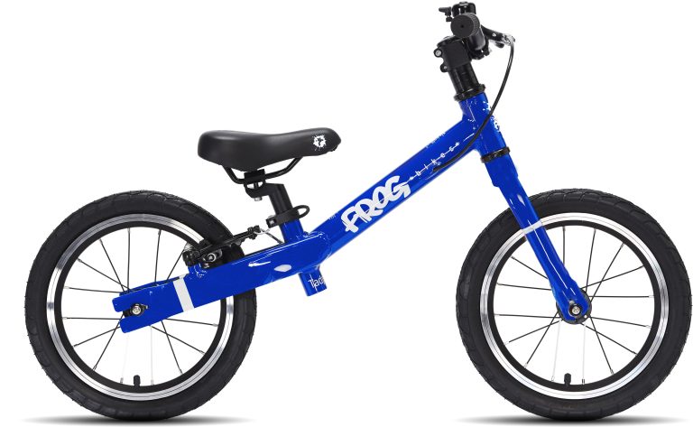 Frog Bikes Tadpole +, draisienne enfant en aluminium à roues de 14 pouces, vue de profil