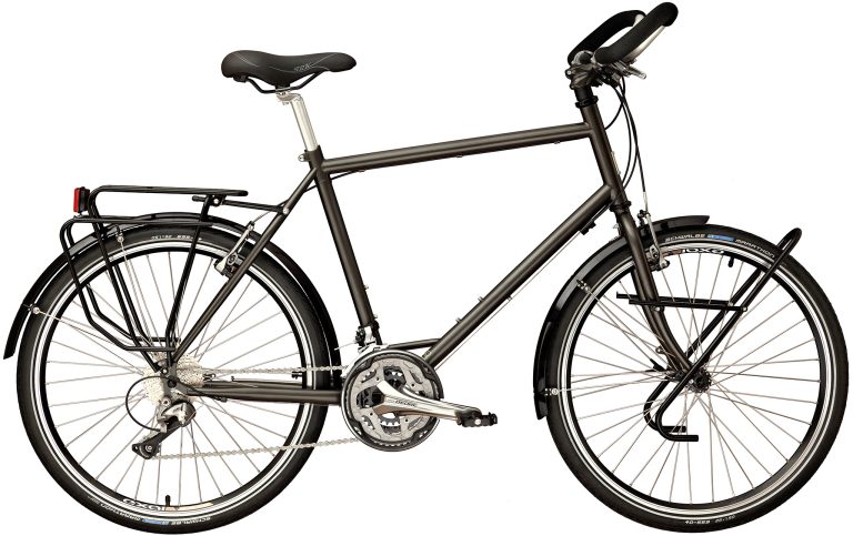 Histoire Bike Grande Voyageuse Classique 26, vélo de voyage acier à cintre papillon, vue de profil