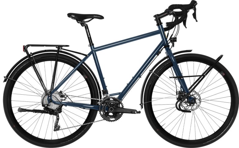 Histoire Bike Randonneuse Tout-Terrain Expédition, gravel acier à moyeu dynamo, vue de profil