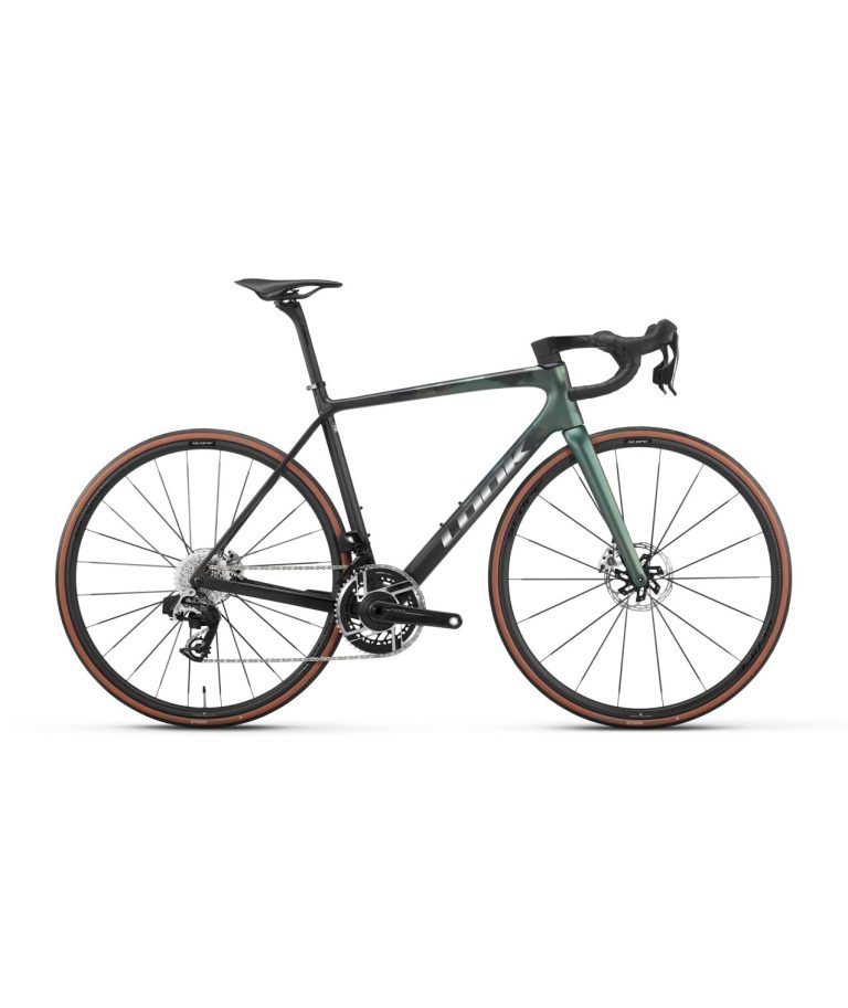 Look 785 Huez 2 RS Disc Mist Verde, vélo de route carbone en SRAM Red AXS, vue de profil