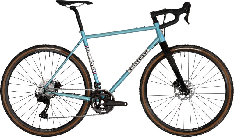 Motobécane 1923-73 Team Champion Gent GRX400 2026 bleu brillant, gravel acier, vue de profil