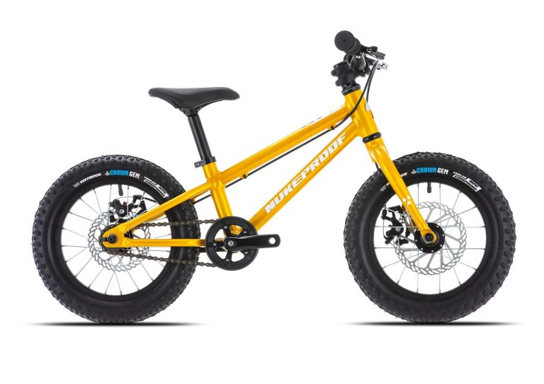 Nukeproof Cub Scout 14, vélo enfant en aluminium à freins à disque, vue de profil