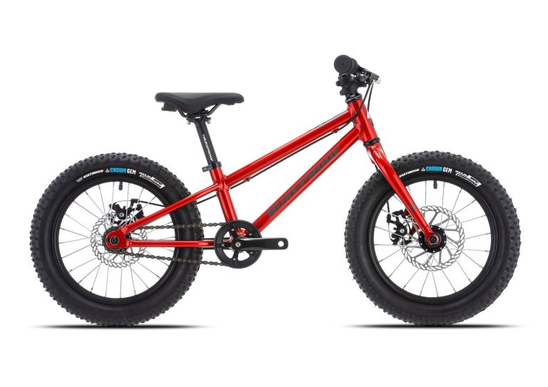 Nukeproof Cub Scout 16, vélo enfant en aluminium à freins à disque, vue de profil