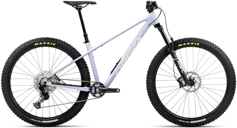 Orbea Laufey H10 2026, VTT semi-rigide aluminium coloris Digital Lavender, vue de profil