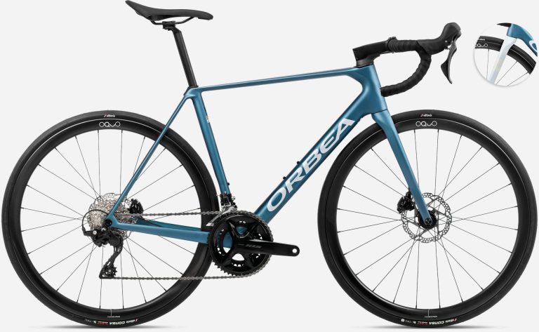 Orbea Orca M35 2024, vélo de route carbone à transmission Shimano 105 mécanique, vue de profil