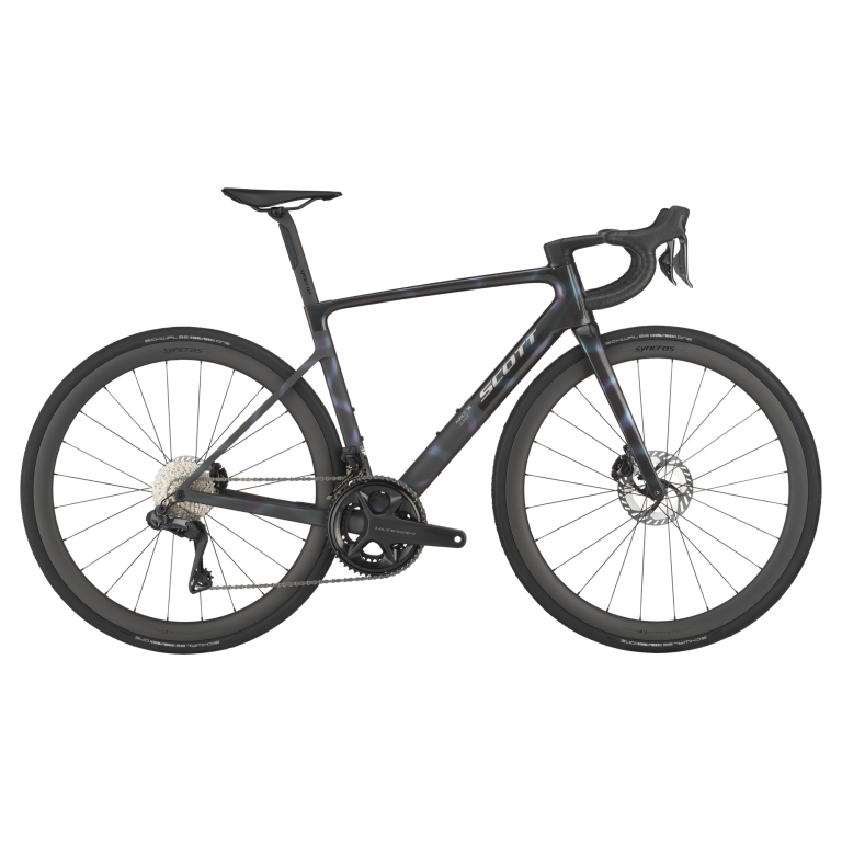 Scott Addict RC 10 2026, vélo de route carbone à roues Syncros Capital, vue de profil