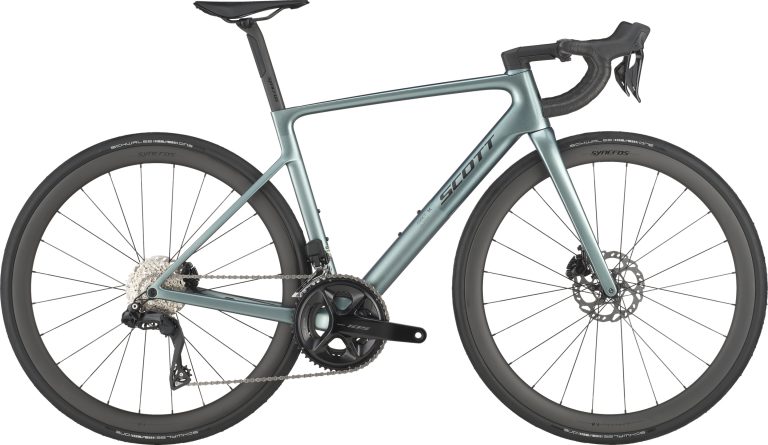 Scott Addict RC 30 2025, vélo de route de course carbone noir, vue de profil