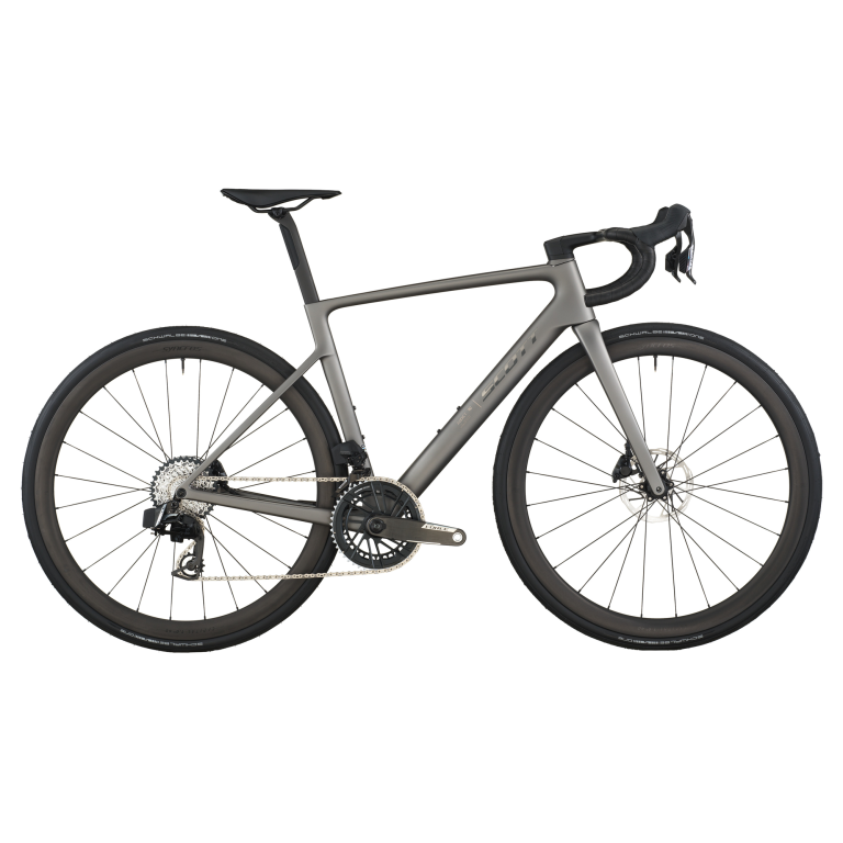 Scott Addict RC Team 2026, vélo de route de course carbone, groupe SRAM Force, vue de profil