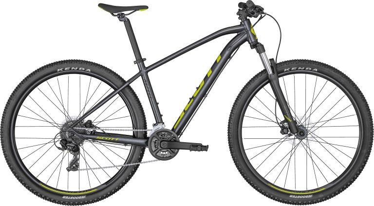 Scott Aspect 760 noir, VTT semi-rigide 27,5 pouces à freins hydrauliques, vue de profil