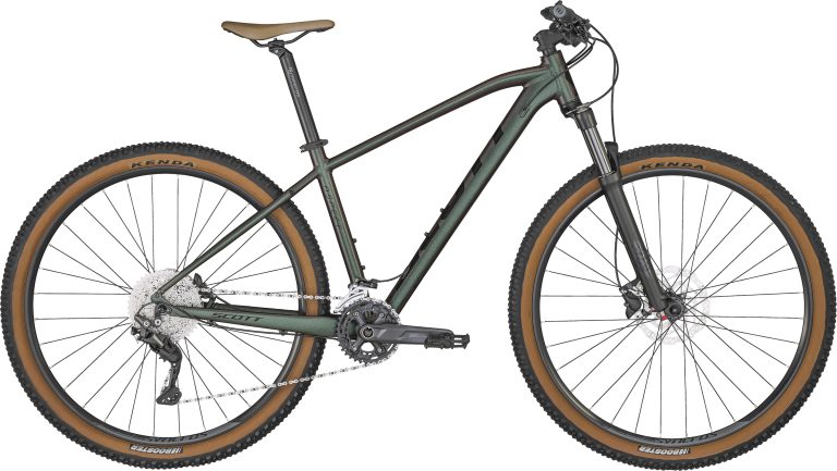 Scott Aspect 930 2024 noir, VTT semi-rigide 29 pouces à freins à disque, vue de profil