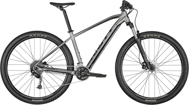 Scott Aspect 950 Cu 2024 en coloris Slate Grey, VTT semi-rigide aluminium, vue de profil