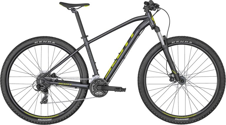 Scott Aspect 960 noir 2024, VTT semi-rigide 29 pouces à double plateau, vue de profil