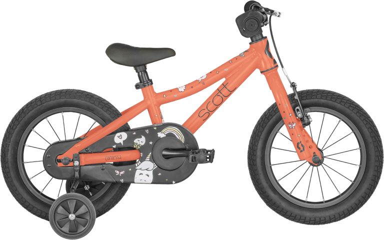 Scott Contessa 14 KH 2024, vélo enfant 14 pouces à fourche rigide, vue de profil