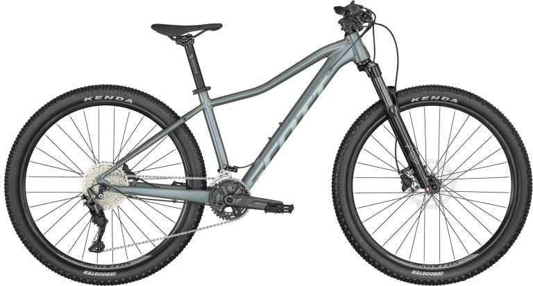 Scott Contessa Active 10 Cu 2024, VTT semi-rigide aluminium à fourche suspendue, vue de profil