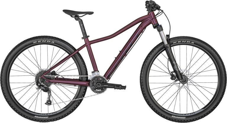 Scott Contessa Active 40 Cu 2024, VTT semi-rigide aluminium violet, vue de profil