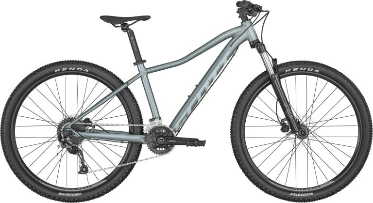 Scott Contessa Active 40 Cu 2024, VTT femme semi-rigide bleu, vue de profil