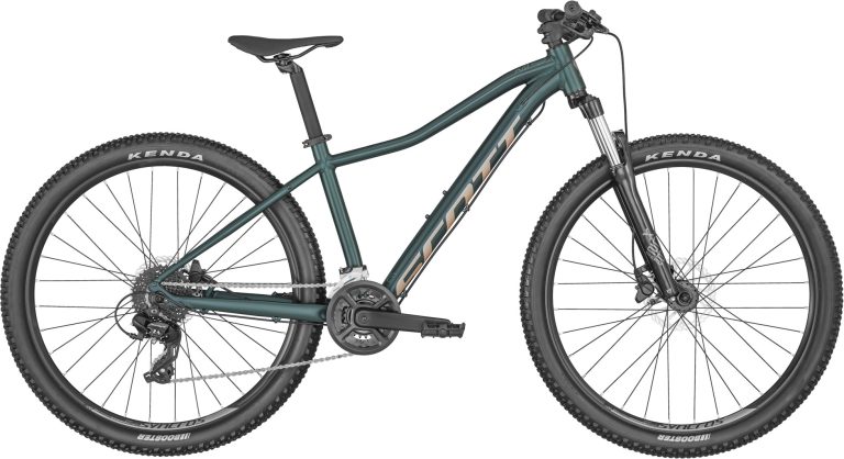Scott Contessa Active 50 2024 vert, VTT femme à pneus larges Kenda Booster, vue de profil