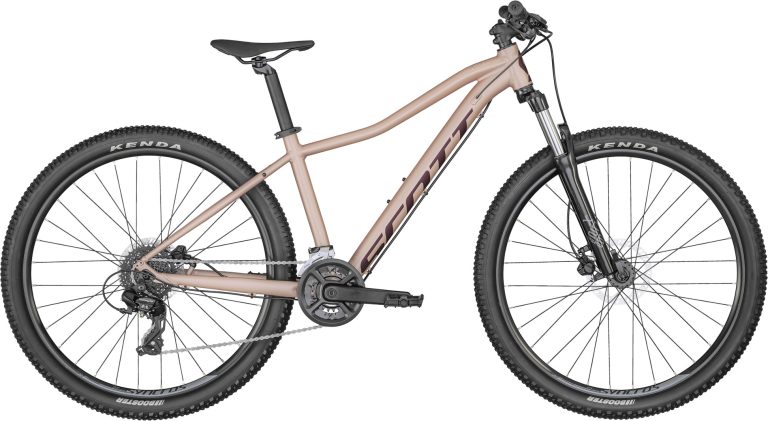 Scott Contessa Active 50 2024 rose, VTT femme semi-rigide de loisir, vue de profil