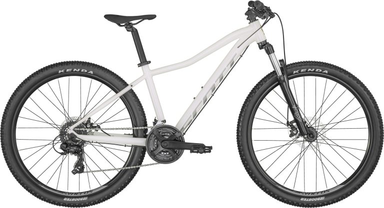 Scott Contessa Active 60 2024 blanc nacré, VTT femme semi-rigide, vue de profil