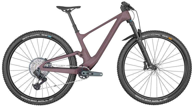 Scott Contessa Spark 910 TR 2024, VTT tout-suspendu de cross-country carbone, vue de profil