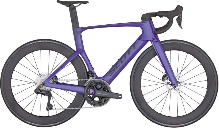 Scott Foil RC 10 violet, vélo de route aéro à cadre carbone, vue de profil