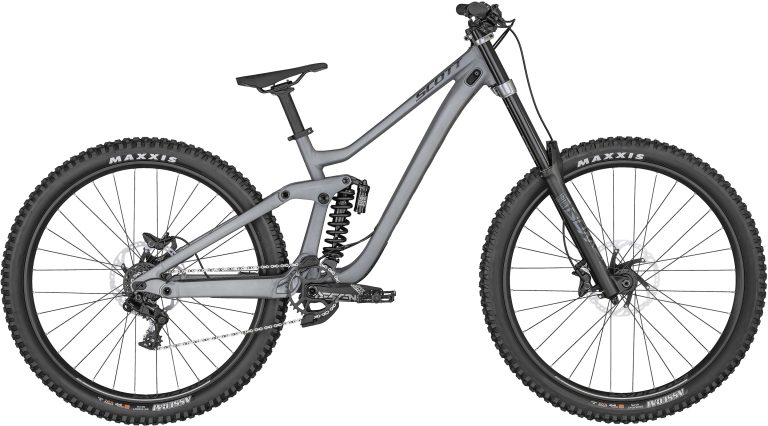 Scott Gambler 920 2024, VTT de descente à cadre aluminium et fourche RockShox Boxxer, vue de profil