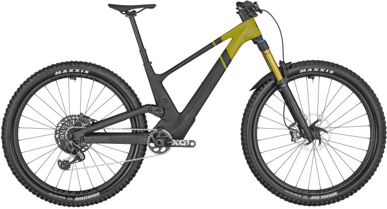 Scott Genius ST 900 Tuned 2024, VTT tout-suspendu carbone de trail, vue de profil