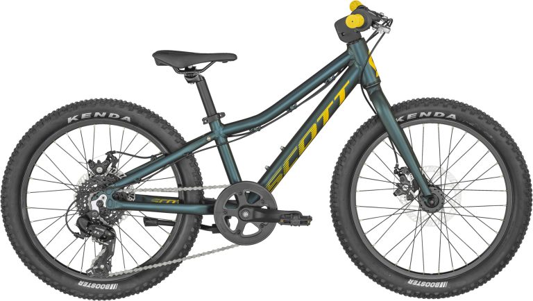 Scott Scale 20 rigid 2025, VTT enfant 20 pouces à fourche rigide et freins à disque, vue de profil