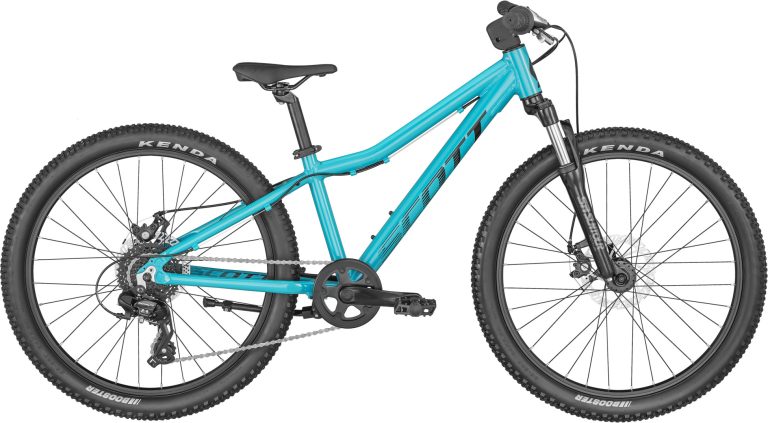 Scott Scale 24 disc blue KH 2024, VTT enfant 24 pouces bleu à freins à disque, vue de profil